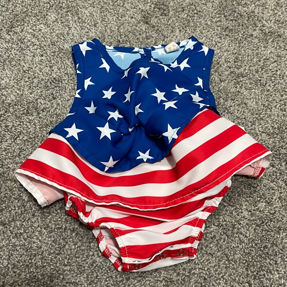 Small shop boutique USA Fourth of July Romper